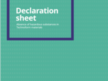 Declaration sheet Absence of hazardous substances in Technoform materials