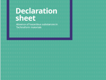 Declaration sheet Absence of hazardous substances in Technoform materials