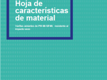 Hoja de características PA 66 GF40, resistente al impacto seco