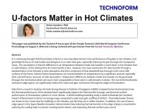U-factors matter in hot climates