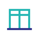 windows doors facades icon