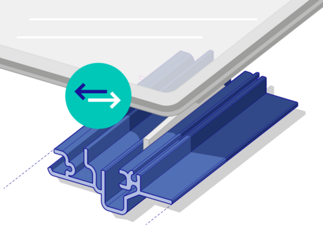 Gleitprofil Dachsystem
