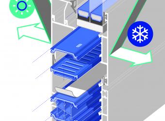 cutaway aluminum window